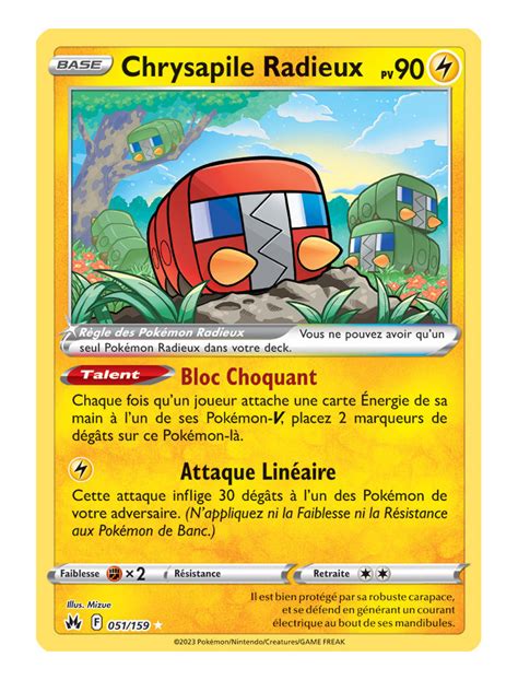 chrysapile radieux|Carte Pokémon Chrysapile Radieux .